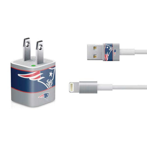 NFL New England Patriots Zone Block iPhone Charger (5W USB) Skin