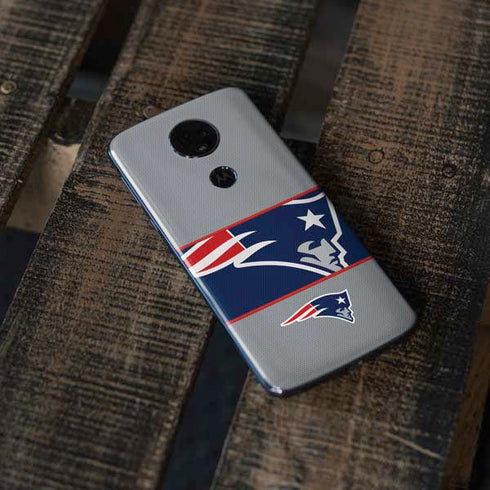 NFL New England Patriots Zone Block Moto E5 Plus Skin