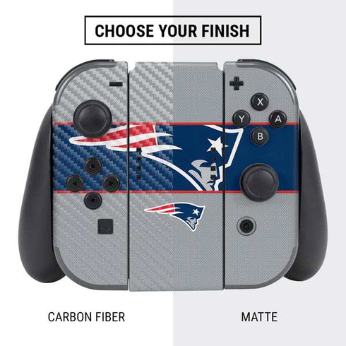 NFL New England Patriots Zone Block Nintendo Switch Bundle Skin