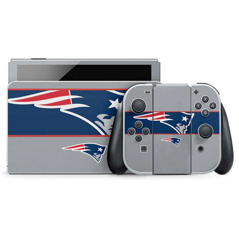 NFL New England Patriots Zone Block Nintendo Switch OLED (2021) Skin