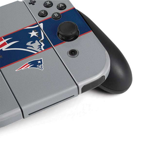 NFL New England Patriots Zone Block Nintendo Switch OLED (2021) Skin