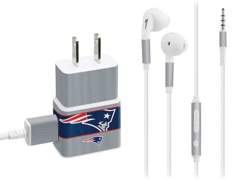 NFL New England Patriots Zone Block Phone Charger Skin