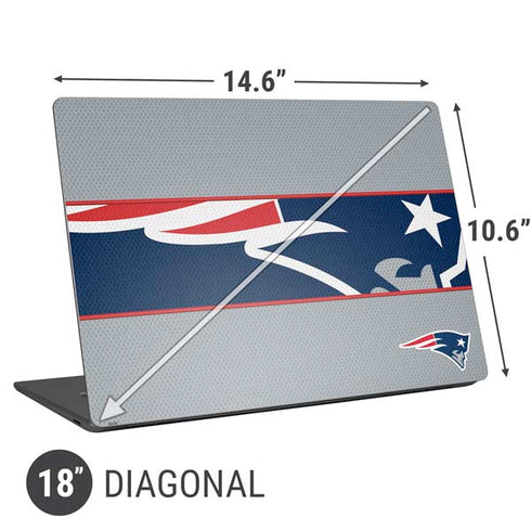 NFL New England Patriots Zone Block Universal Laptop 18in (14.6 x 10.6in) Skin
