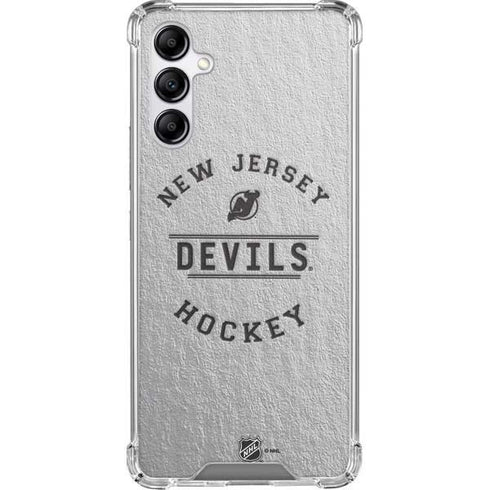 NHL New Jersey Devils Black Text Galaxy A14 5G Clear Case
