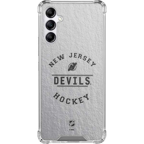 NHL New Jersey Devils Black Text Galaxy A15 5G Clear Case