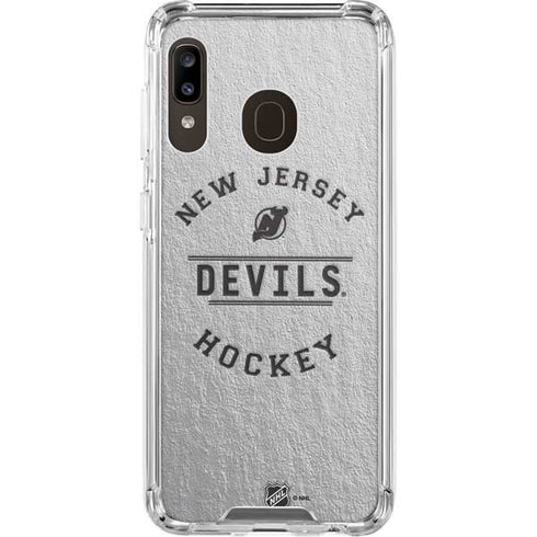 NHL New Jersey Devils Black Text Galaxy A30 Clear Case