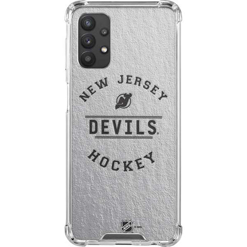 NHL New Jersey Devils Black Text Galaxy A32 5G Clear Case