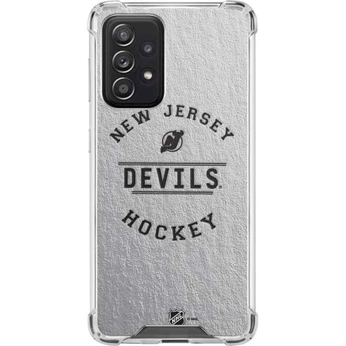 NHL New Jersey Devils Black Text Galaxy A52 5G Clear Case