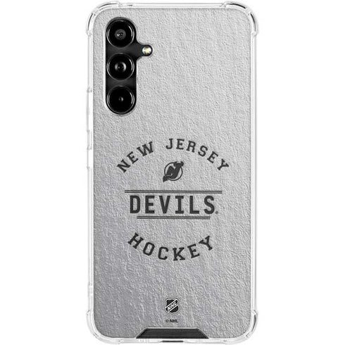 NHL New Jersey Devils Black Text Galaxy A54 5G Clear Case