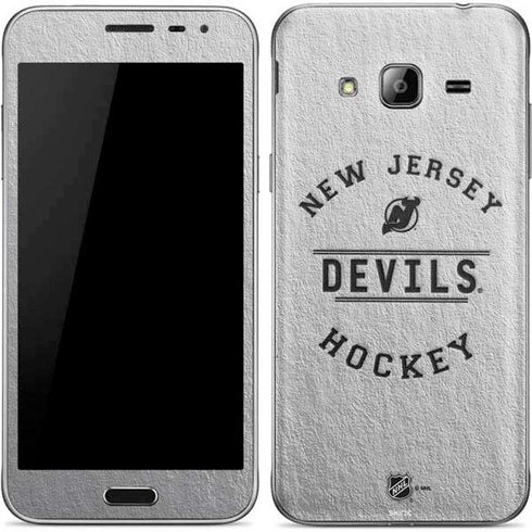 NHL New Jersey Devils Black Text Galaxy J3 Skin