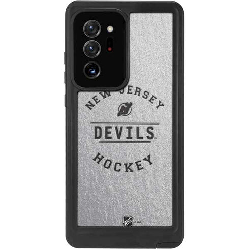 NHL New Jersey Devils Black Text Galaxy Note20 Ultra 5G Waterproof Case