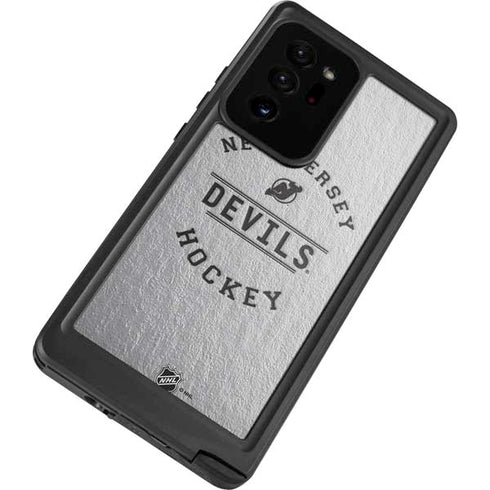 NHL New Jersey Devils Black Text Galaxy Note20 Ultra 5G Waterproof Case