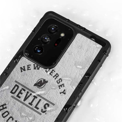 NHL New Jersey Devils Black Text Galaxy Note20 Ultra 5G Waterproof Case