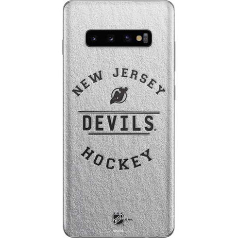 NHL New Jersey Devils Black Text Galaxy S10 Plus Skin
