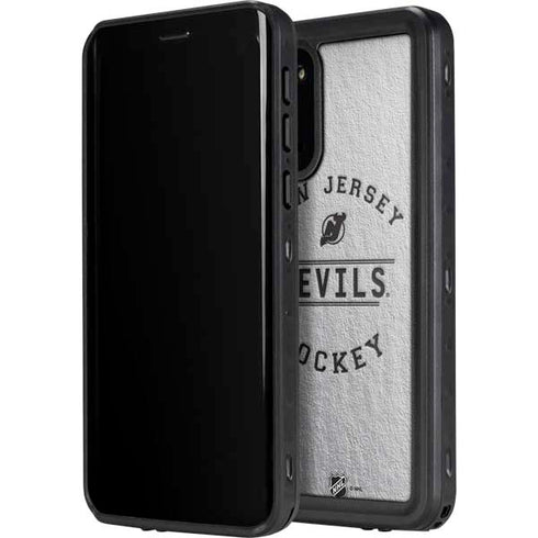NHL New Jersey Devils Black Text Galaxy S20 Plus Waterproof Case