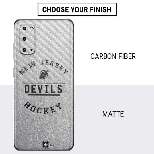 NHL New Jersey Devils Black Text Galaxy S20 Skin