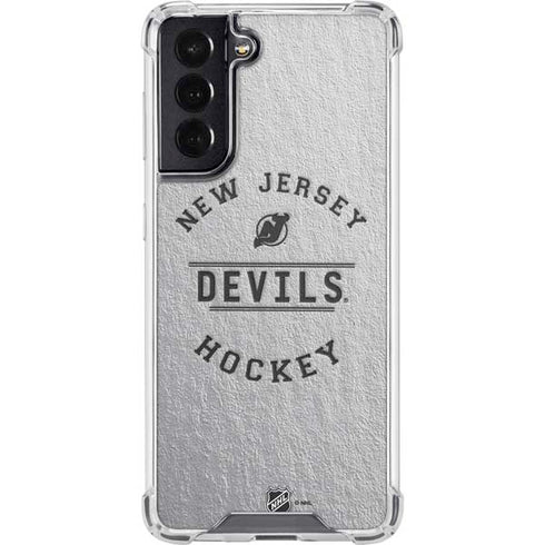 NHL New Jersey Devils Black Text Galaxy S22 Clear Case