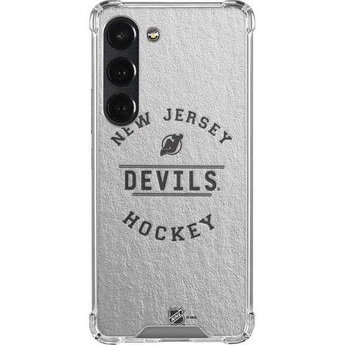 NHL New Jersey Devils Black Text Galaxy S23 Clear Case