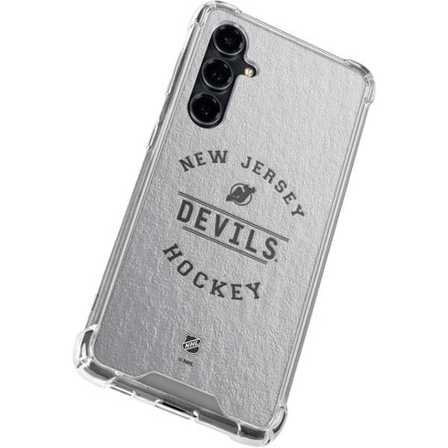 NHL New Jersey Devils Black Text Galaxy S23 FE Clear Case