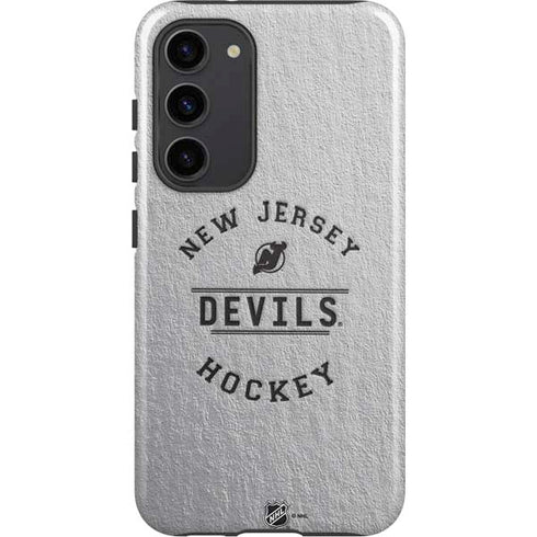 NHL New Jersey Devils Black Text Galaxy S23 Plus Pro Case