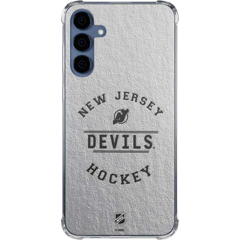 NHL New Jersey Devils Black Text Galaxy S24 Clear Case