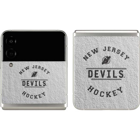 NHL New Jersey Devils Black Text Galaxy Z Flip3 5G Skin