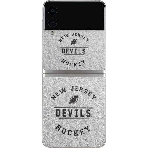 NHL New Jersey Devils Black Text Galaxy Z Flip3 5G Skin