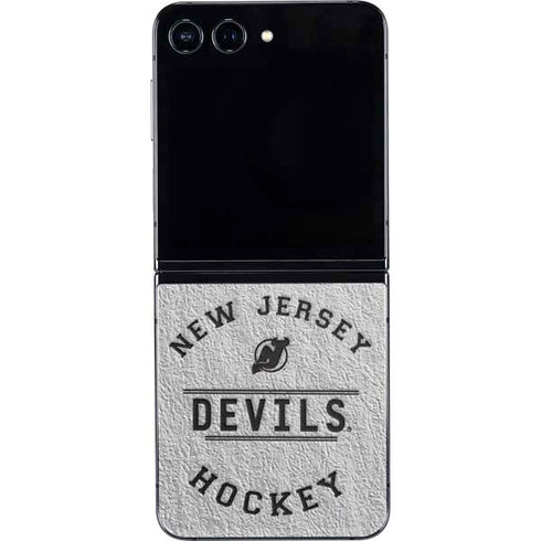 NHL New Jersey Devils Black Text Galaxy Z Flip5 5G Skin
