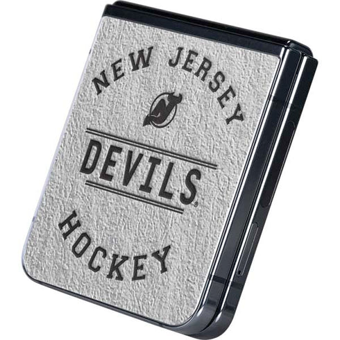 NHL New Jersey Devils Black Text Galaxy Z Flip5 5G Skin