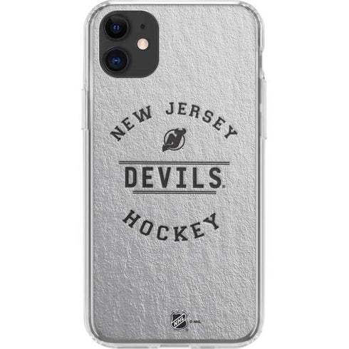 NHL New Jersey Devils Black Text iPhone 11 Clear Case