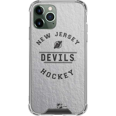 NHL New Jersey Devils Black Text iPhone 11 Pro Max Clear Case