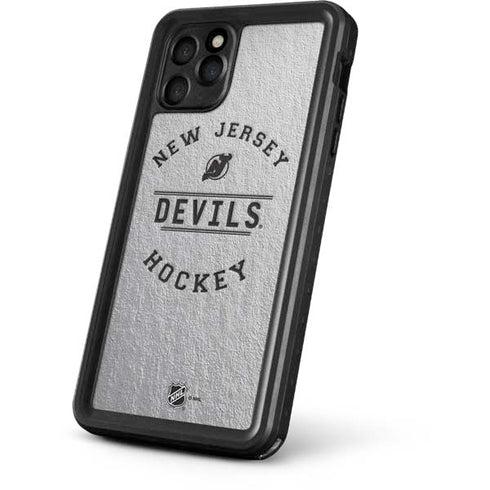 NHL New Jersey Devils Black Text iPhone 11 Pro Max Waterproof Case