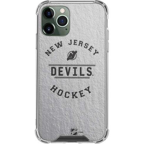 NHL New Jersey Devils Black Text iPhone 12 Pro Max Clear Case