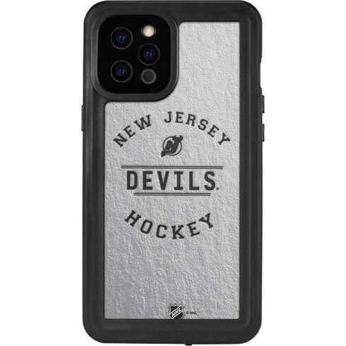 NHL New Jersey Devils Black Text iPhone 12 Pro Max Waterproof Case