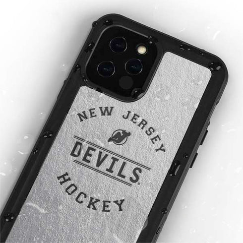 NHL New Jersey Devils Black Text iPhone 12 Pro Waterproof Case
