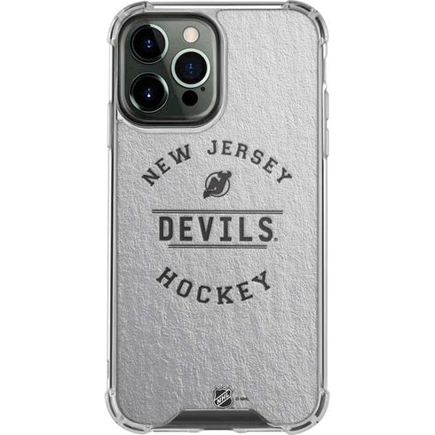NHL New Jersey Devils Black Text iPhone 13 Pro Max Clear Case