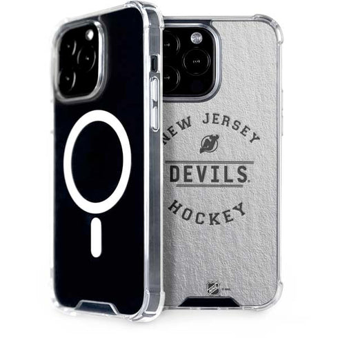 NHL New Jersey Devils Black Text iPhone 15 Pro Max MagSafe Case