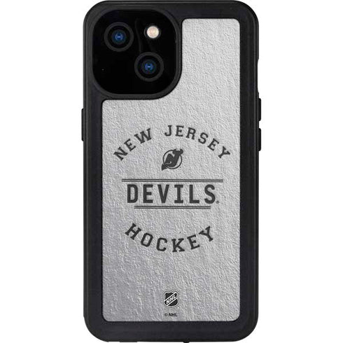 NHL New Jersey Devils Black Text iPhone 15 Waterproof Case