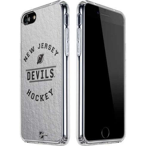 NHL New Jersey Devils Black Text iPhone SE (2nd & 3rd Gen) Clear Case