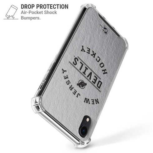NHL New Jersey Devils Black Text iPhone XR Clear Case