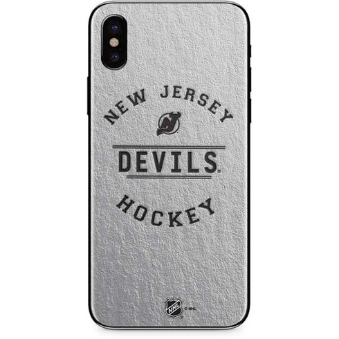 NHL New Jersey Devils Black Text iPhone XS Skin