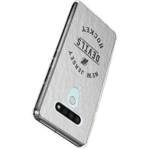 NHL New Jersey Devils Black Text LG Stylo 6 Clear Case