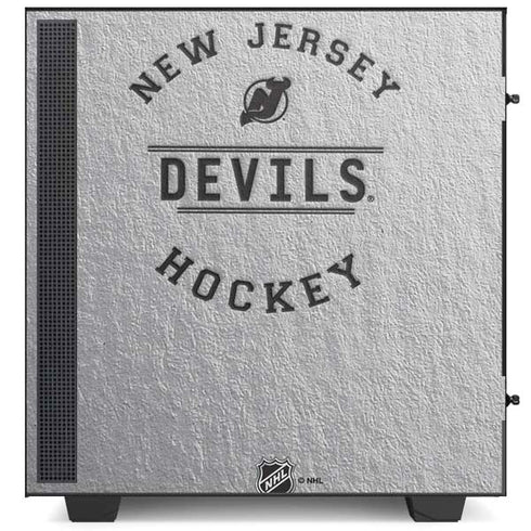 NHL New Jersey Devils Black Text NZXT H510 Compact ATX Mid-Tower Case Skin