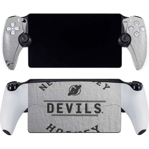 NHL New Jersey Devils Black Text PlayStation Portal Remote Player Skin