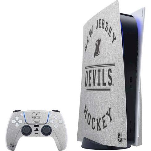 NHL New Jersey Devils Black Text PS5 Bundle Skin