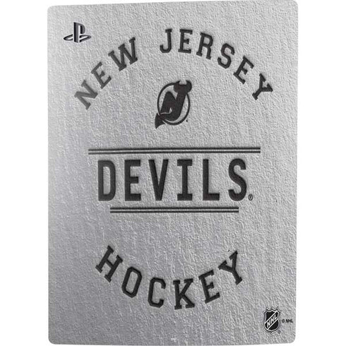 NHL New Jersey Devils Black Text PS5 Console Skin