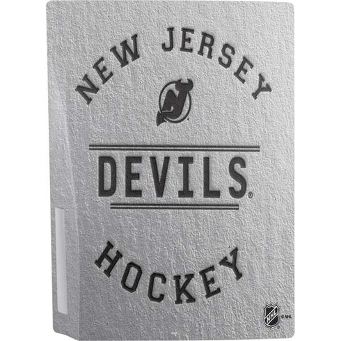 NHL New Jersey Devils Black Text PS5 Console Skin