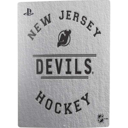 NHL New Jersey Devils Black Text PS5 Digital Edition Console Skin
