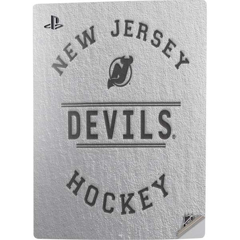 NHL New Jersey Devils Black Text PS5 Digital Edition Console Skin