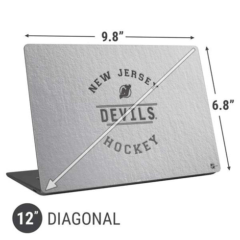 NHL New Jersey Devils Black Text Universal Laptop 12in (9.8 x 6.8in) Skin